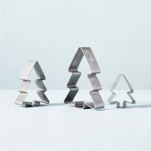 NWT Hearth & Hand w/ Magnolia 3pc Winter Tree Stainless Steel Cookie Cutter Set
